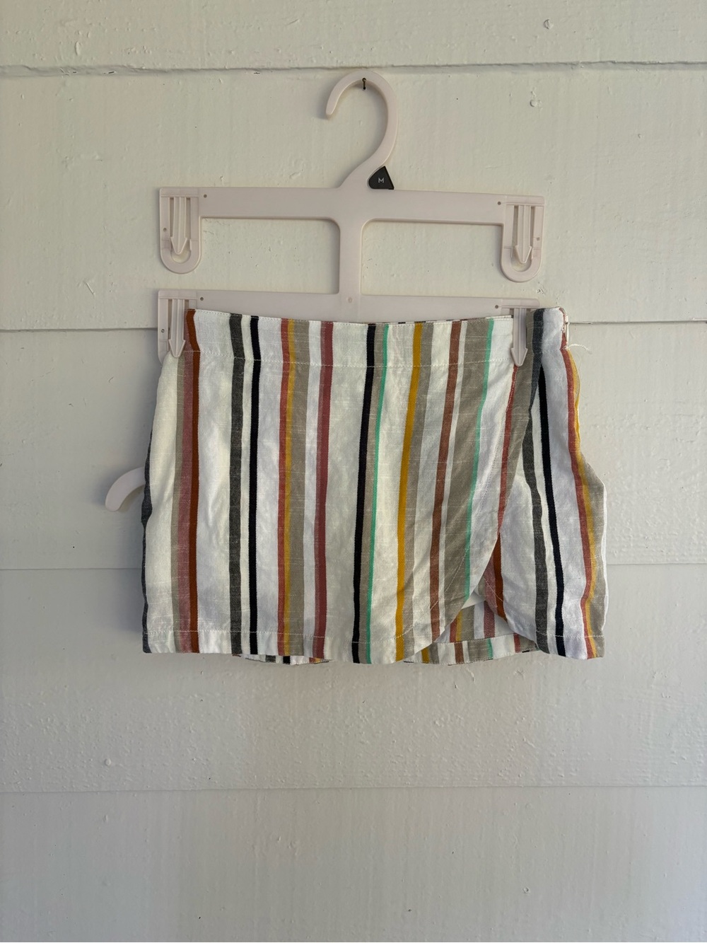 Free People Striped Wrap Skort Shorts Size 0 Multicolor Boho Summer Microskirt
